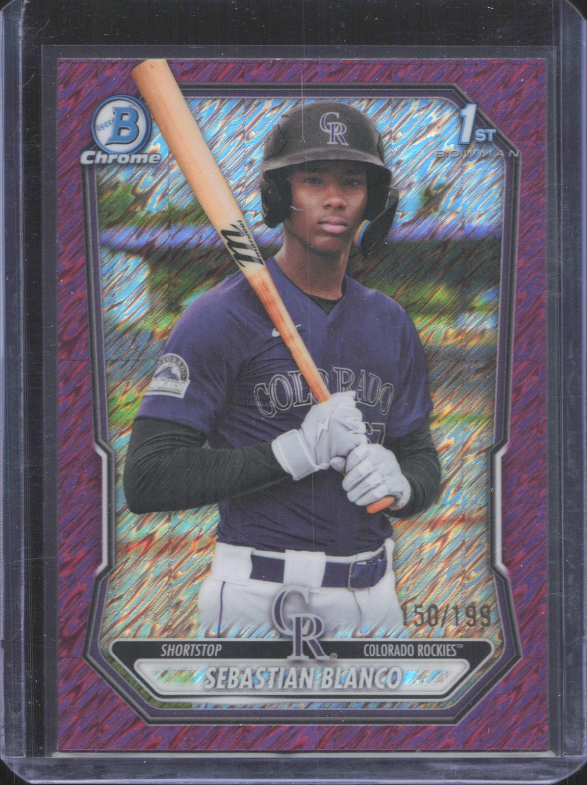 2026 Bowman Chrome Sebastian Blanco #BCP-169 Prospects Fuchsia Shimmer 150/199