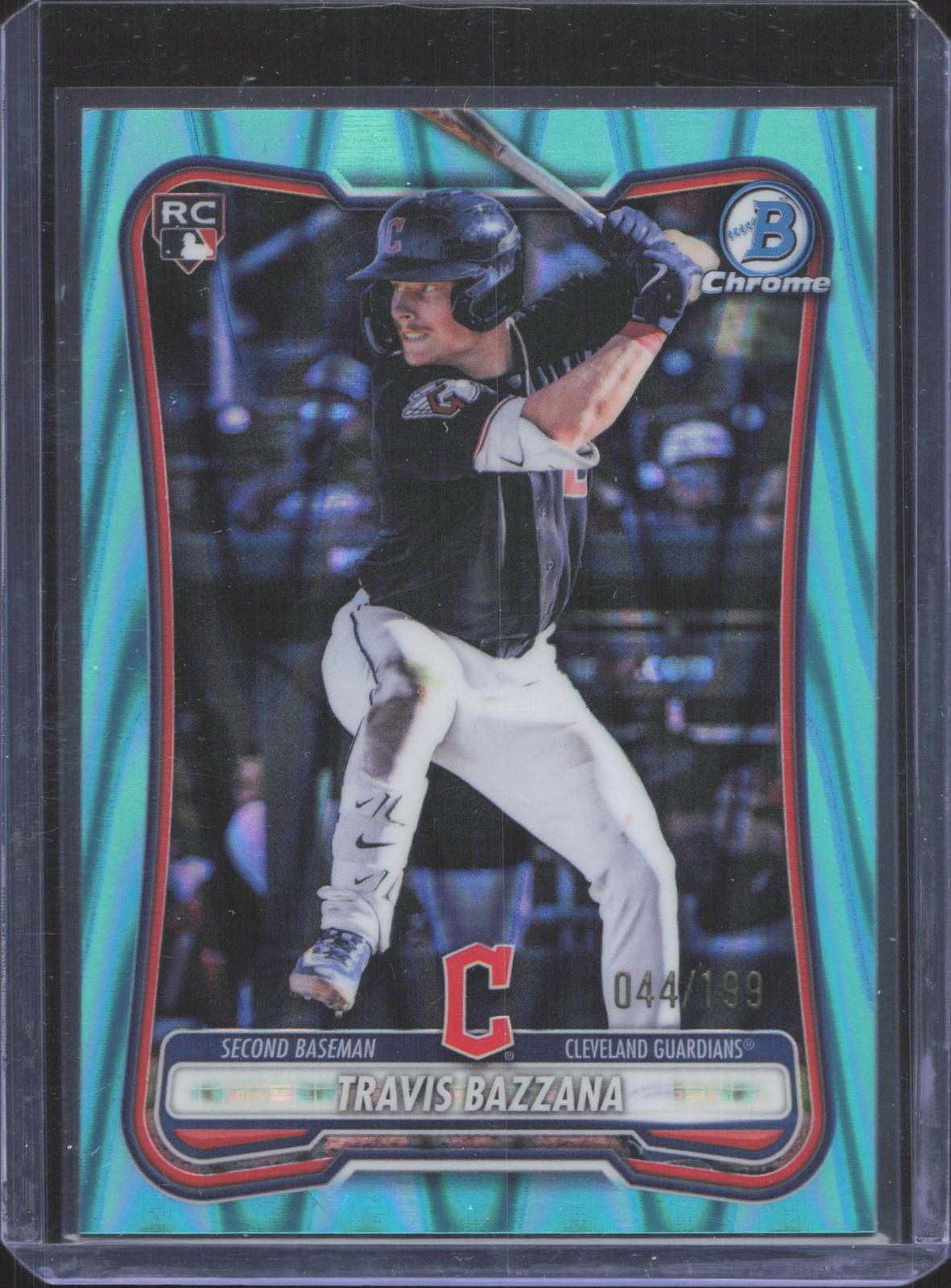 2026 Bowman Chrome Travis Bazzana #15 Aqua Raywave Refractor 44/199